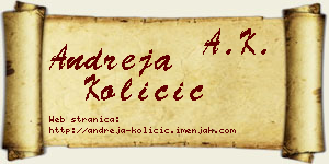 Andreja Količić vizit kartica